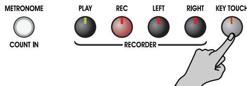 ROLAND EP-880 - Press the [KEY TOUCH] button. - 1
