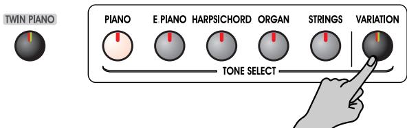 ROLAND EP-880 - Premete il pulsante [VARIATION]. - 1