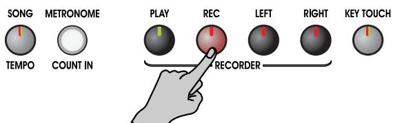 ROLAND EP-880 - Press the [REC] button. - 1