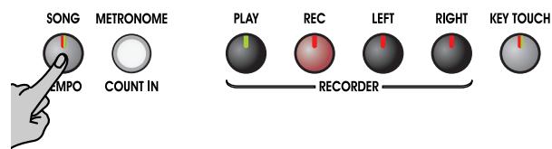 ROLAND EP-880 - Press the [SONG/TEMPO] button. - 1