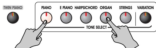 ROLAND EP-880 - Playing Two Sounds Together (Dual Play) - 1