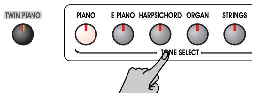 ROLAND EP-880 - Appuyez sur un bouton TONE SELECT - 1