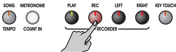 ROLAND EP-880 - Druk op de [REC]-knop. - 1