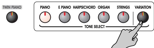 ROLAND EP-880 - Pulse el botón [VARIATION]. - 1