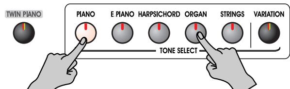 ROLAND EP-880 - Reproducir dos sonidos conjuntamente (Dual Play) - 1