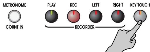 ROLAND EP-880 - Pulse el botón [KEY TOUCH]. - 1
