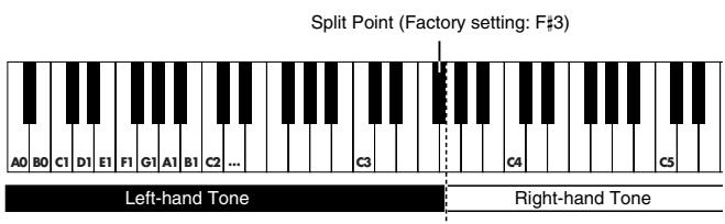 ROLAND EP-880 - Playing Different Tones with the Left and Right Hands (Split Play) - 1