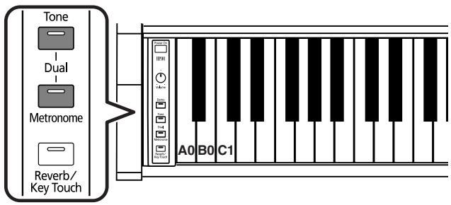 ROLAND HP-101E - Stapeln zweier Klänge (Dual-Modus) - 1