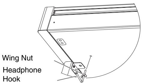 ROLAND HP-101E - Attaching the Headphone Hook - 1