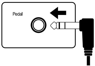 ROLAND HP-101E - Conectar el cable del pedal - 1