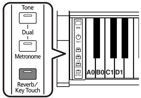 ROLAND HP-101E - Ajustar el tacto del teclado (Key Touch) - 1