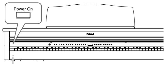 ROLAND HP-102E - Mise sous/hors tension - 2