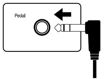 ROLAND HP-102E - Anschlieben des Pedalkabels - 1