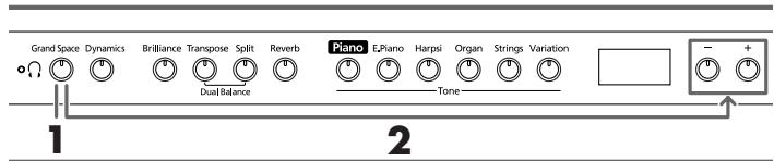 ROLAND HP-102E - Añadir la profundidad ideal para los auriculares (Grand Space) - 1