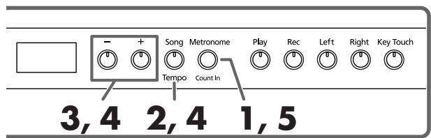 ROLAND HP-102E - Come far suonare il metronomo - 1