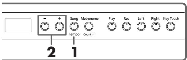 ROLAND HP-102E - Ändern des Tempos - 1