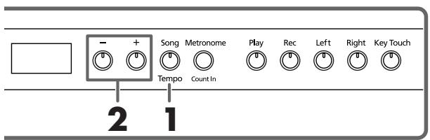 ROLAND HP-102E - Changer le tempo - 1