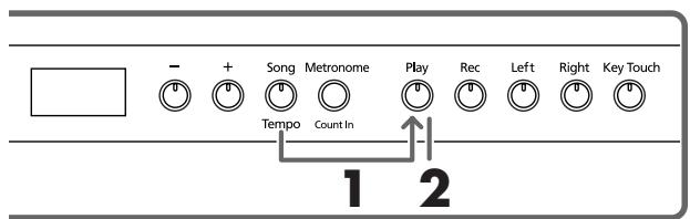 ROLAND HP-102E - Reproducir todas las canciones continua-mente (All Song Play) - 1
