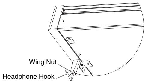 ROLAND HP-102E - Attaching the Headphone Hook - 1