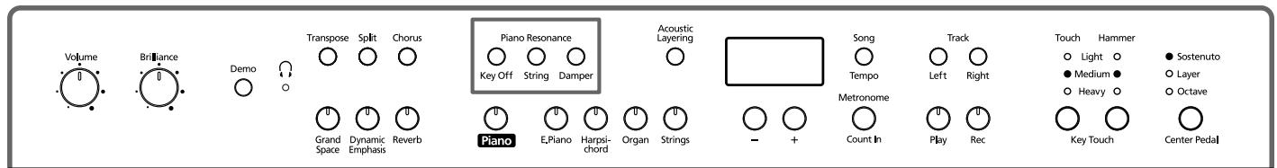 ROLAND HP-107E - Making Fine Adjustments to the Piano Sound (Piano Resonance) - 1