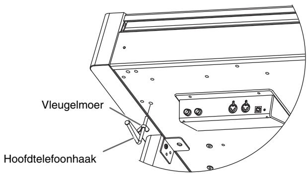ROLAND HP-107E - Installeren van de hoofdtelefoonhaak - 1