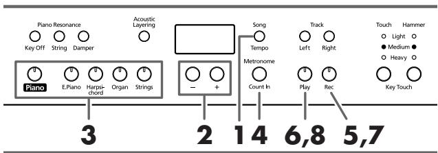 ROLAND HP-107E - Aufnahme eines neuen Stücks - 1