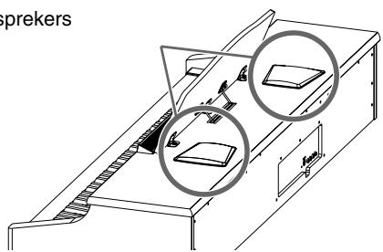 ROLAND HP-107E - Luidsprekerkabel aansluiten - 2