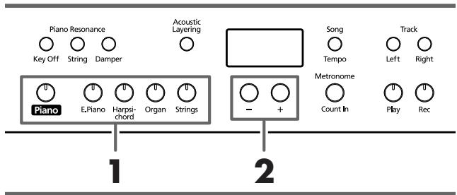 ROLAND HP-107E - Interpretar con distintos sonidos - 1