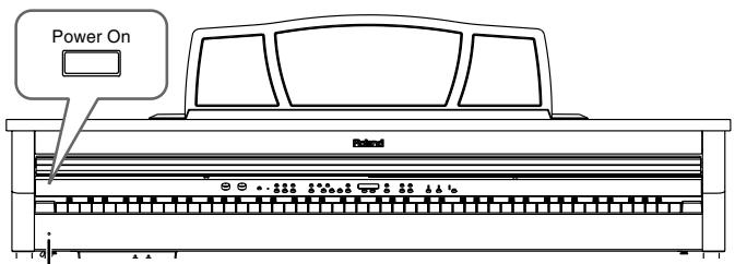 ROLAND HP-107E - Mise sous/hors tension - 1