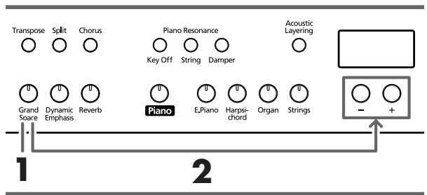 ROLAND HP-107E - Den Klang im Kopfhörer mit 'Tiefe' versehen (Grand Space) - 1