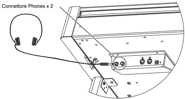 ROLAND HP-107E - Collegare le cuffie - 1