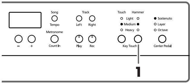 ROLAND HP-107E - ■ Changing the Timing of Sounds According to the Force Used to Press the Keys (Hammer Response) - 2