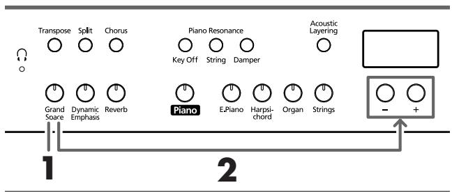 ROLAND HP-107E - Añadir sensación de profundidad al sonido (Grand Space) - 1