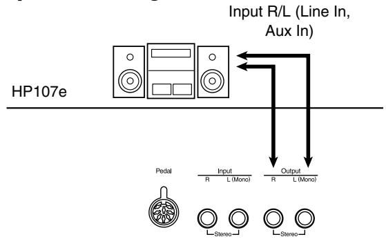 ROLAND HP-107E - Esempi di collegamento - 1
