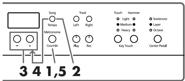 ROLAND HP-107E - ■ Far suonare il metronomo - 1