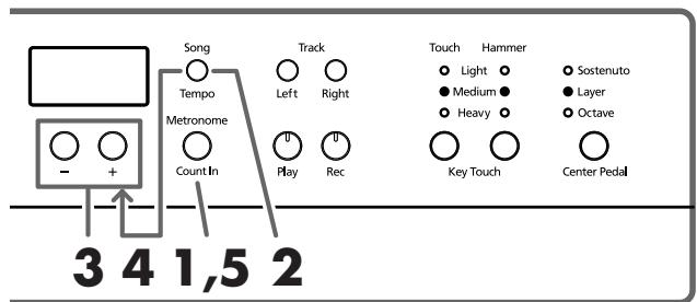 ROLAND HP-107E - ■ Werken met de metronoom - 1