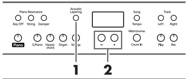 ROLAND HP-107E - Layering Complementary Sounds with the Piano Tones (Acoustic Layering) - 1