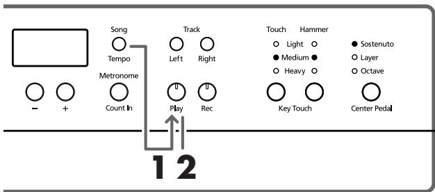 ROLAND HP-107E - ■ Playing back all songs continuously (All Song Play) - 1