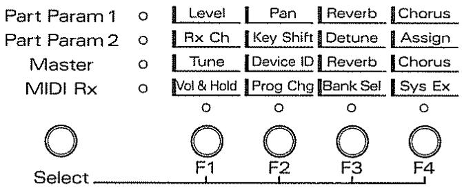 ROLAND M-GS64 - Sélection d'une matrice de paramètres - 1