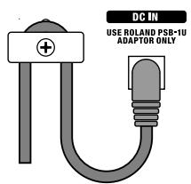 DC IN USE ROLAND PSB-1U ADAPTOR ONLY
