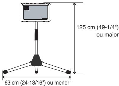 125 cm (49-1/4") ou maior 63 cm (24-13/16") ou menor