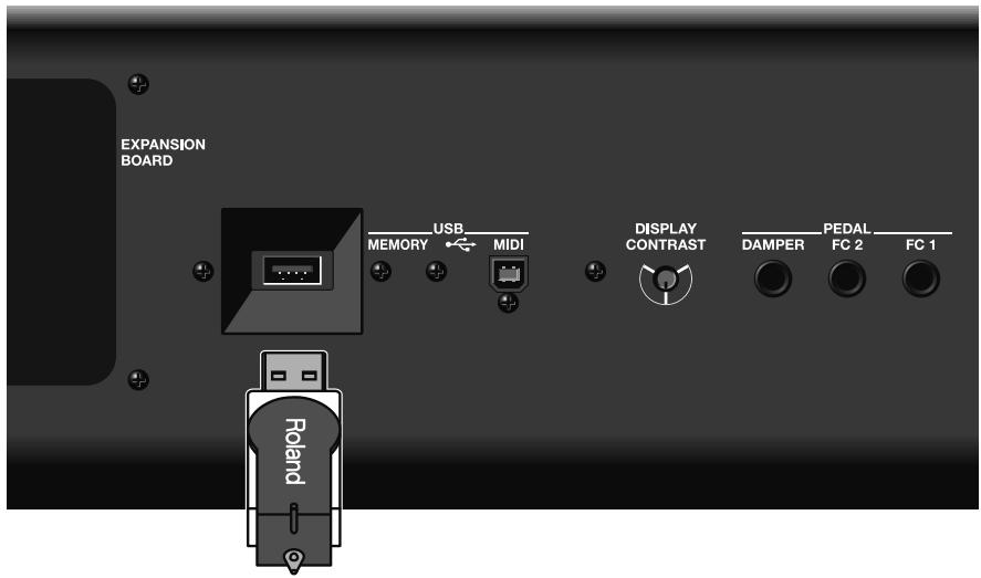 ROLAND RD-700GX - Branchement d'une clé USB - 1