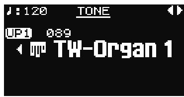 ROLAND RD-700GX - Appelez l'écran Tone (p. 29), puis appuyez sur le bouton [ORGAN]. - 1