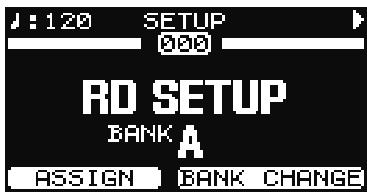 ROLAND RD-700GX - Écran Setup (configuration) - 1