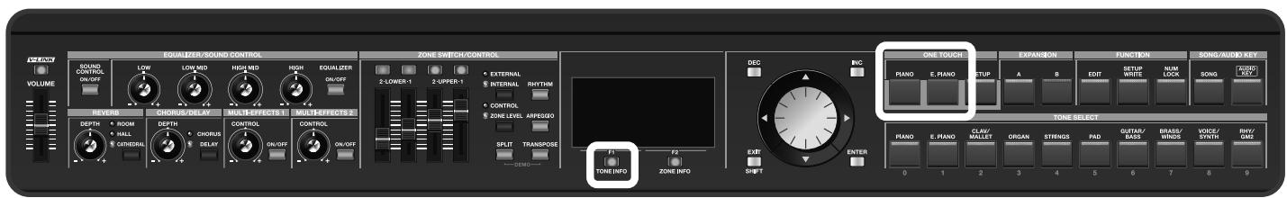 ROLAND RD-700GX - Sons de piano (ONE TOUCH PIANO) - 1