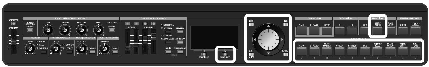 ROLAND RD-700GX - Sauvegarde d'ensembles de réglages/Setup (SETUP WRITE)) - 1