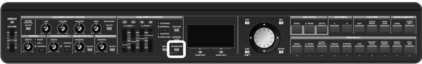 ROLAND RD-700GX - Transposition du clavier ([TRANSPOSE]) - 2