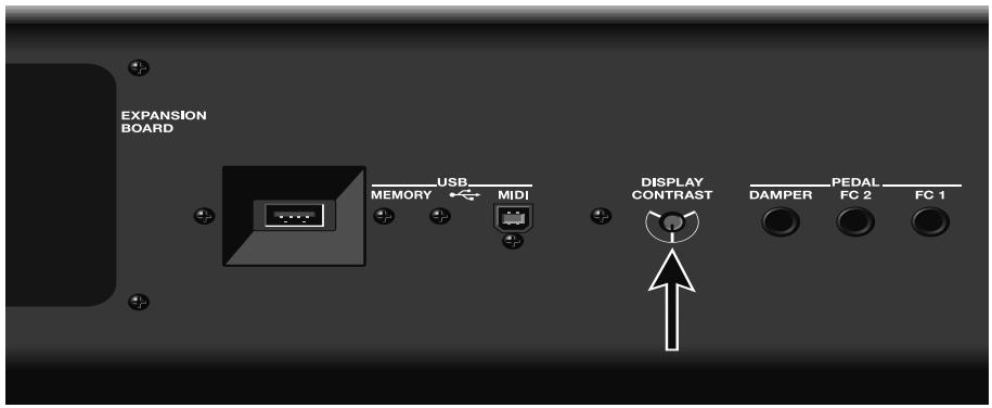 ROLAND RD-700GX - Réglage de la luminosité de l'écran ([DISPLAY CONTRAST]) - 1