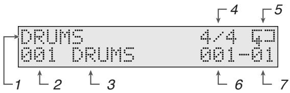 DRUMS 4/4 001 DRUMS 001-01 1 ↑2 ↑3 ↑6 ↑7