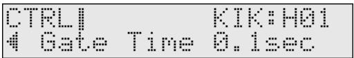 CTRL KIK:H01 4 Gate Time 0.1sec